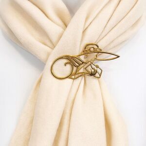 Vintage 80’s JJ classy lady silhouette brooch